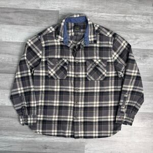 Flannel Cotton Plaid Shirt Jachs MFG Heritage Size XL